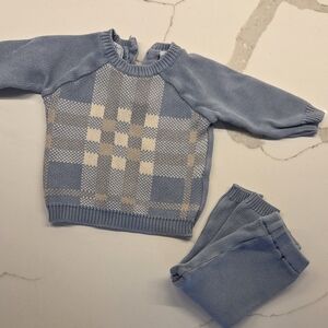 Blue and Cream Kids Matching Set